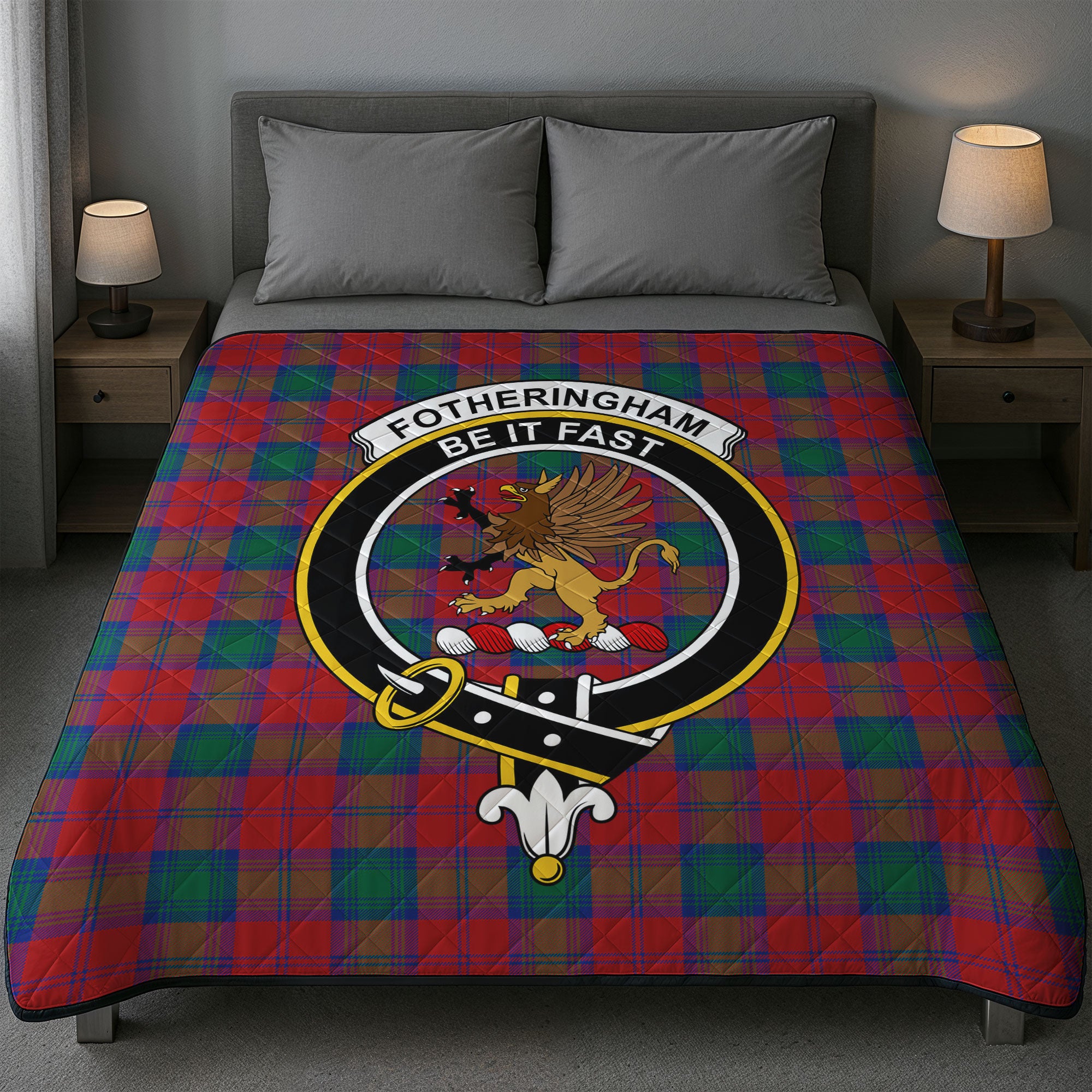 Fotheringham Tartan Crest Quilt