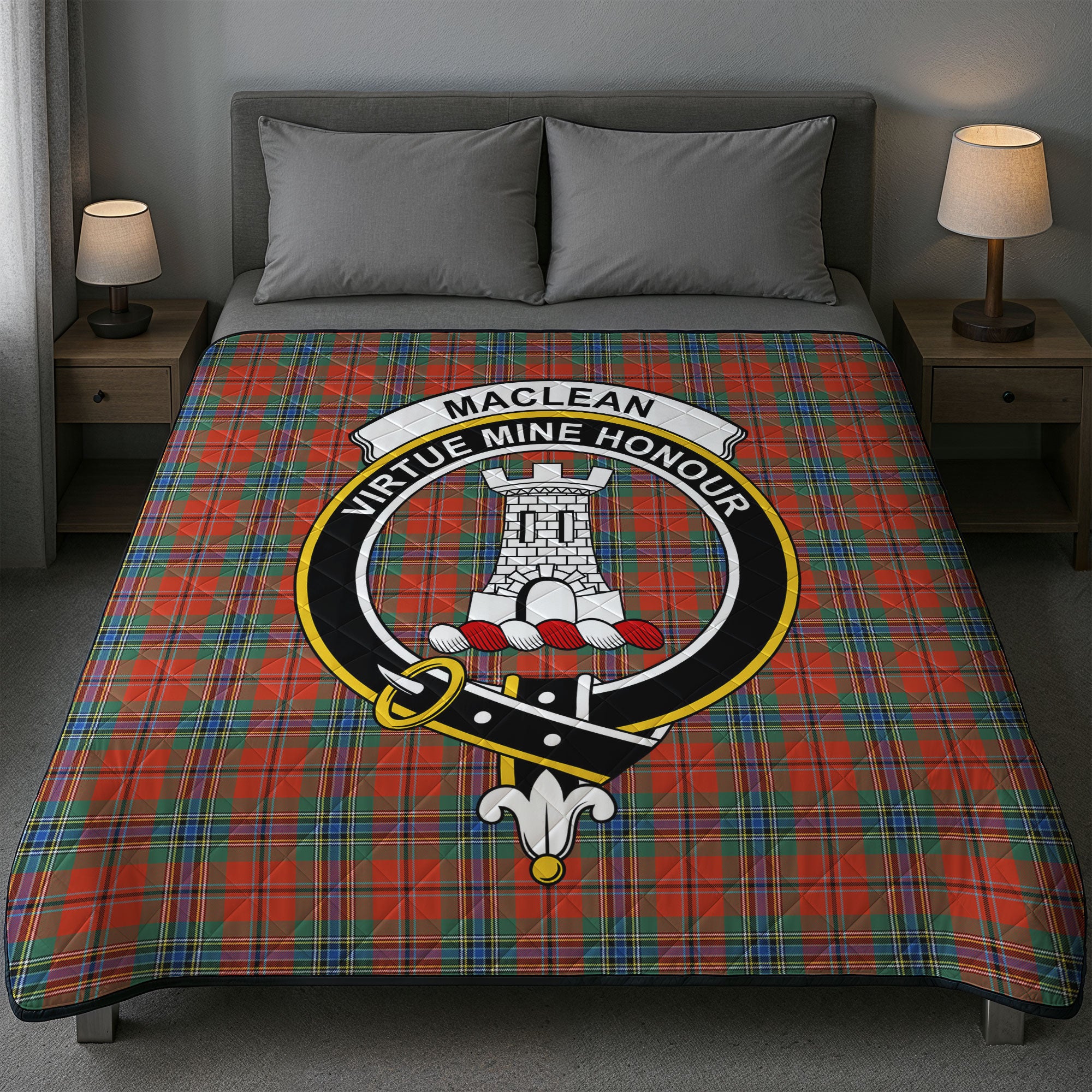 MacLean of Duart Ancient Tartan Crest Quilt