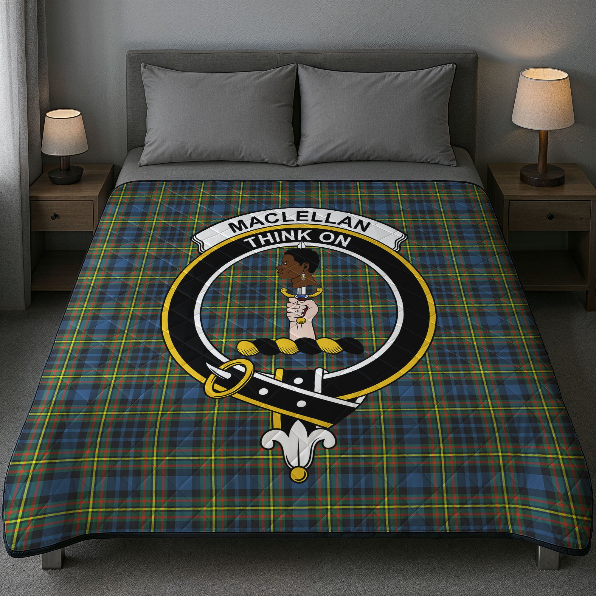 MacLellan Ancient Tartan Crest Quilt