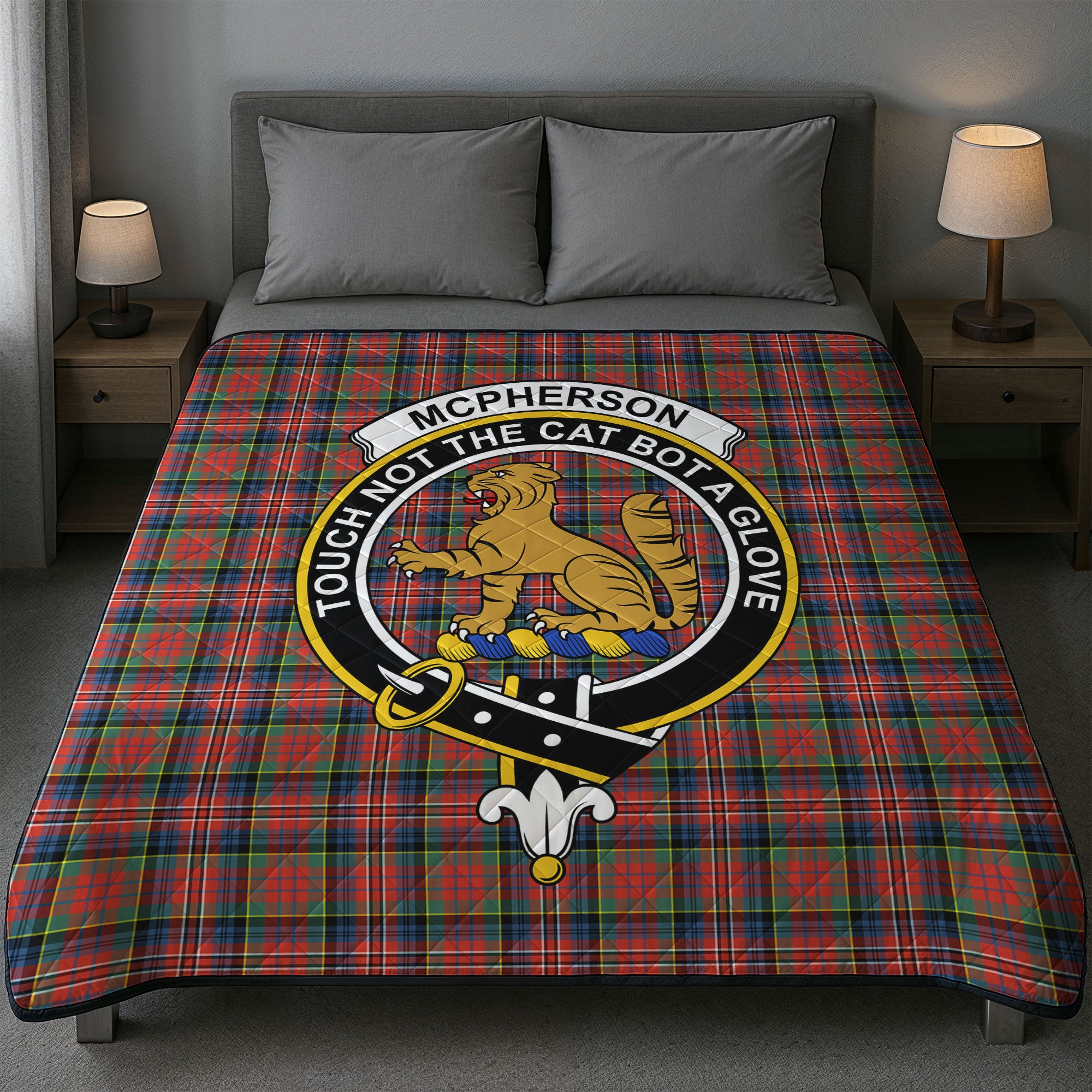 McPherson Ancient Tartan Crest Quilt