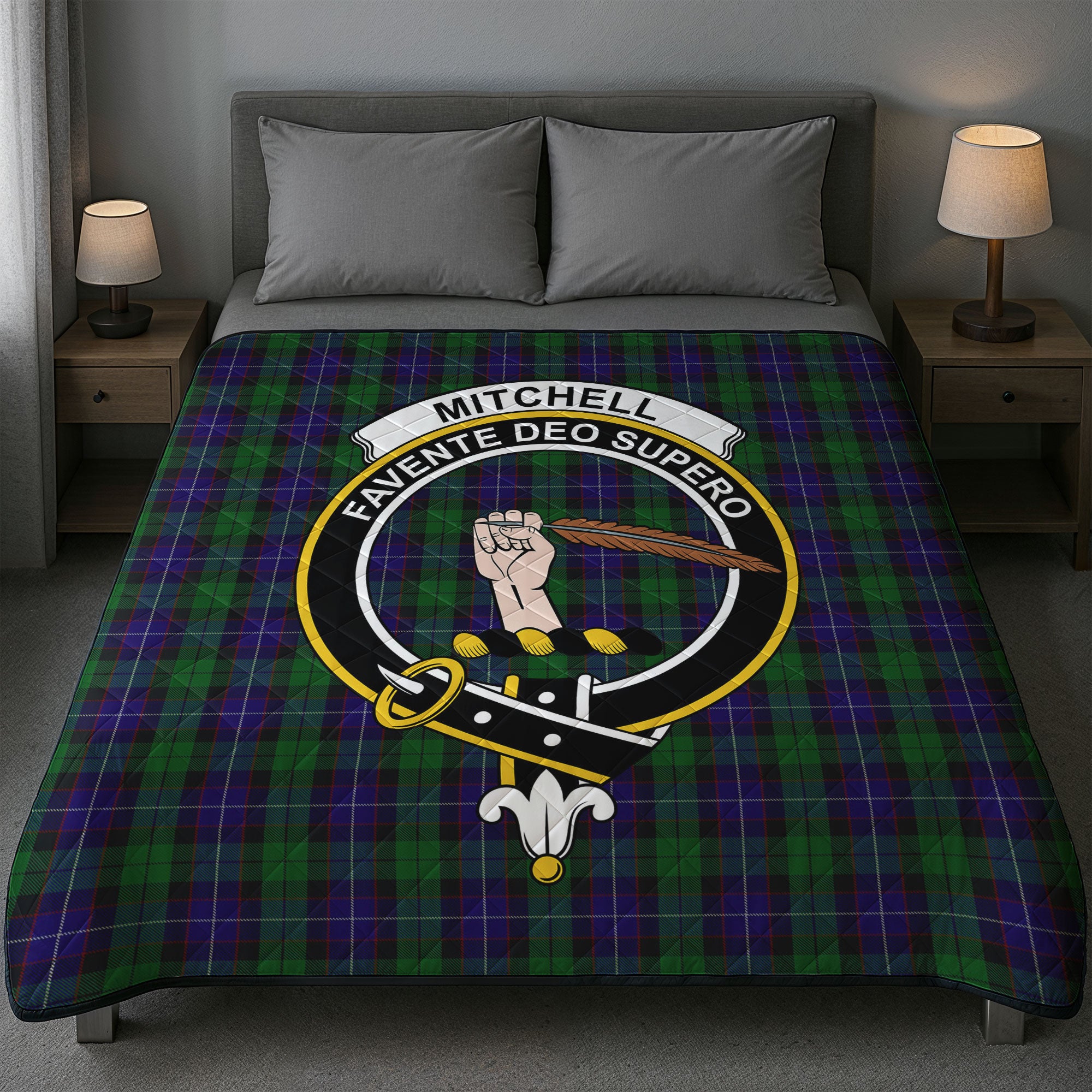 Mitchell Tartan Crest Quilt