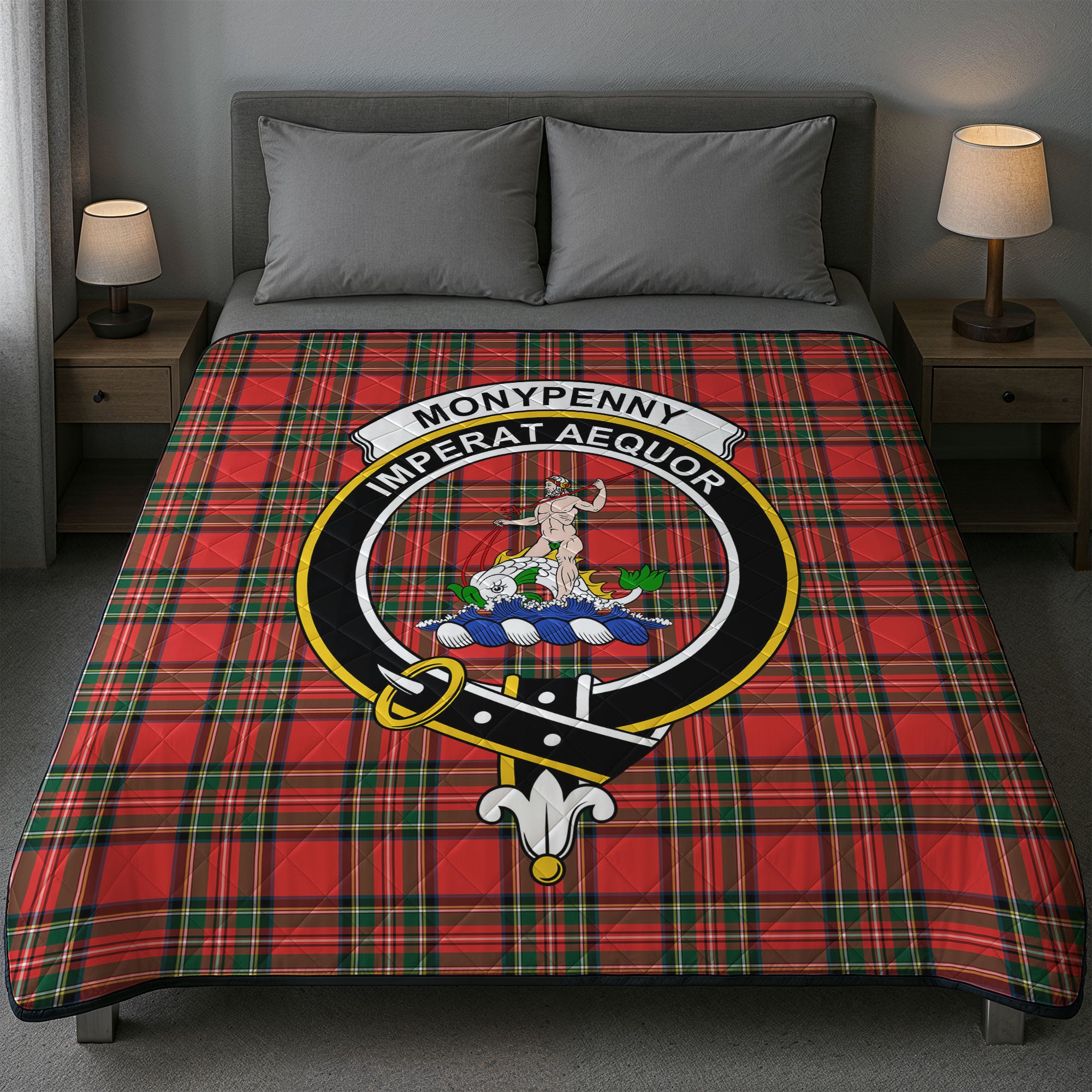 Monypenny Tartan Crest Quilt