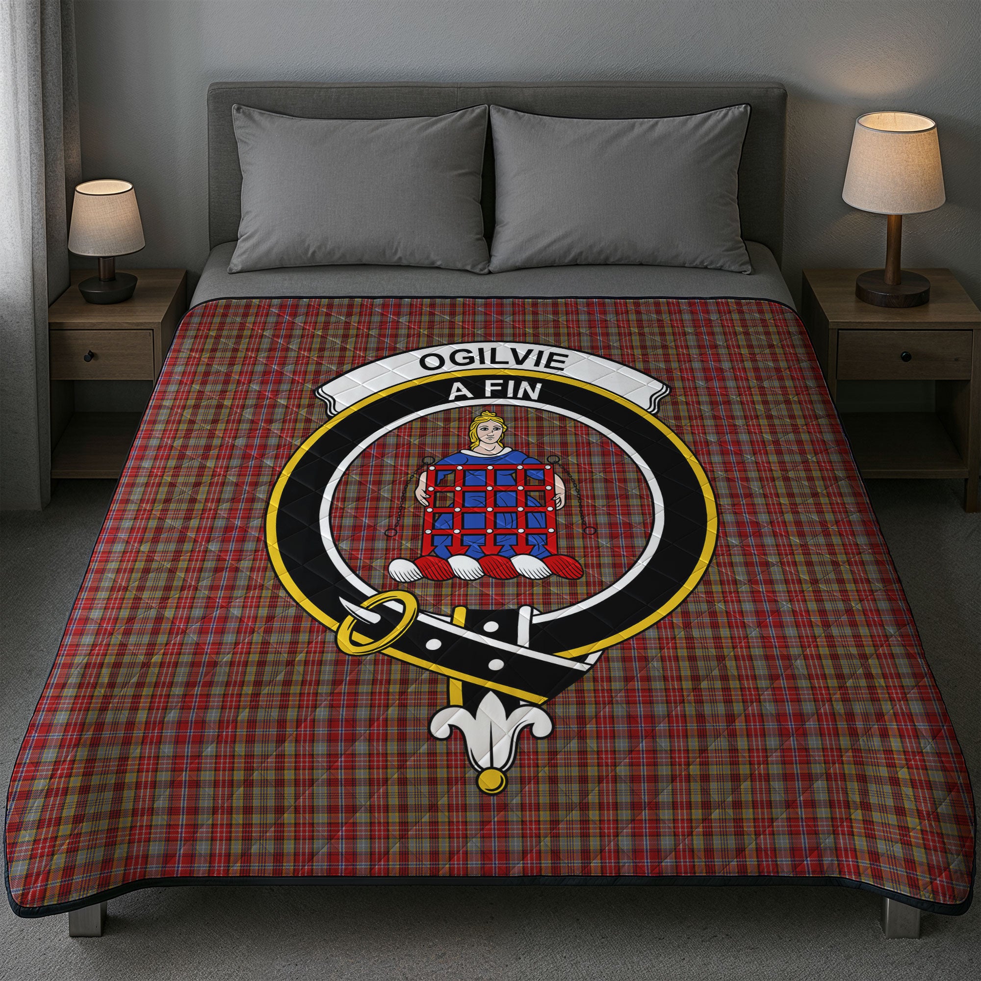 Ogilvie Tartan Crest Quilt
