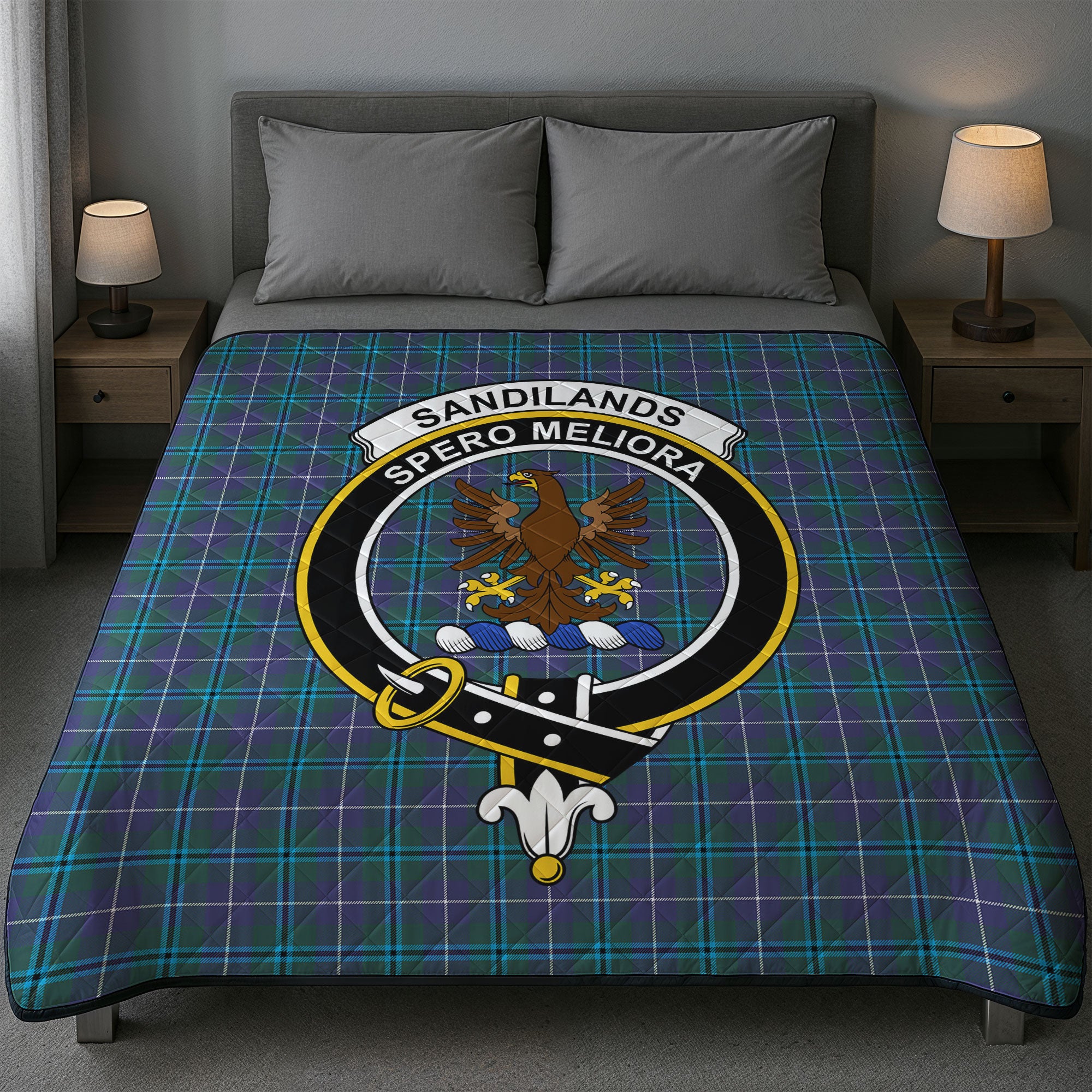 Sandilands Tartan Crest Quilt