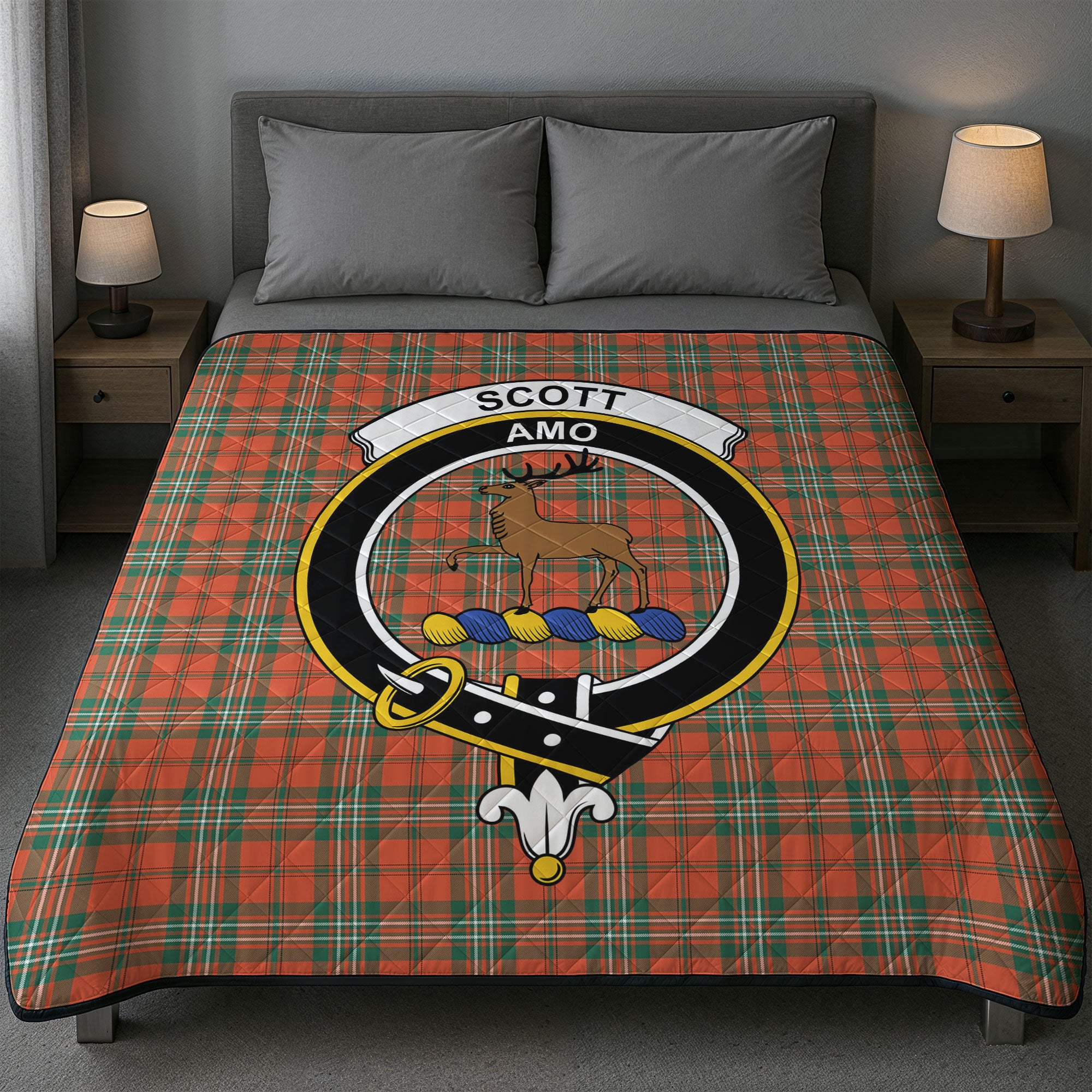 Scott Ancient Tartan Crest Quilt