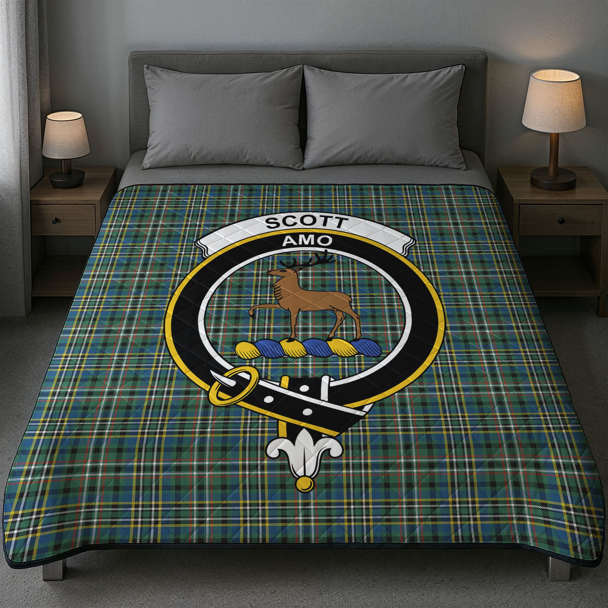 Scott Green Ancient Tartan Crest Quilt