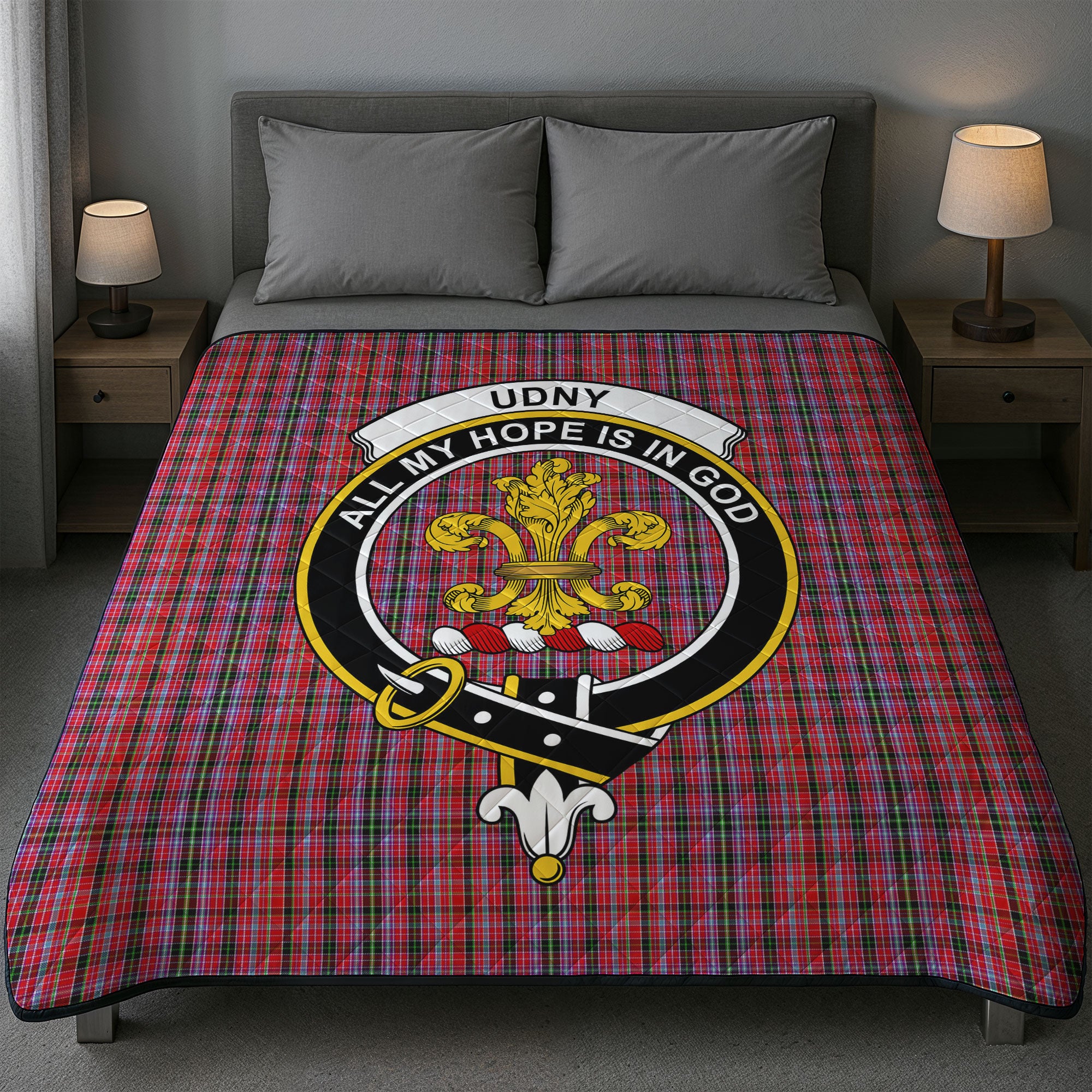 Udny Tartan Crest Quilt
