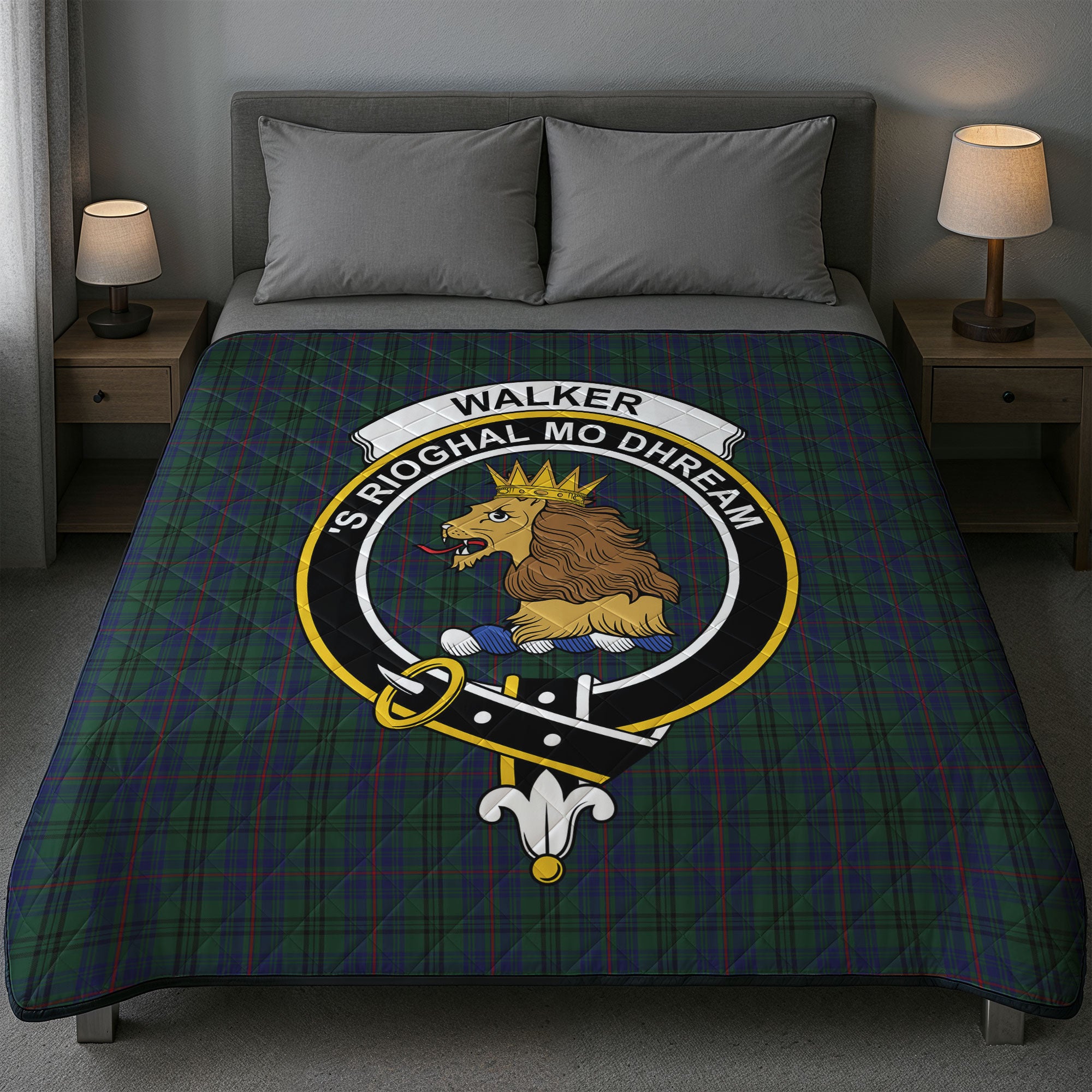 Walker Hunting Tartan Crest Quilt