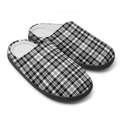 Scott Black & White Modern Tartan Slippers