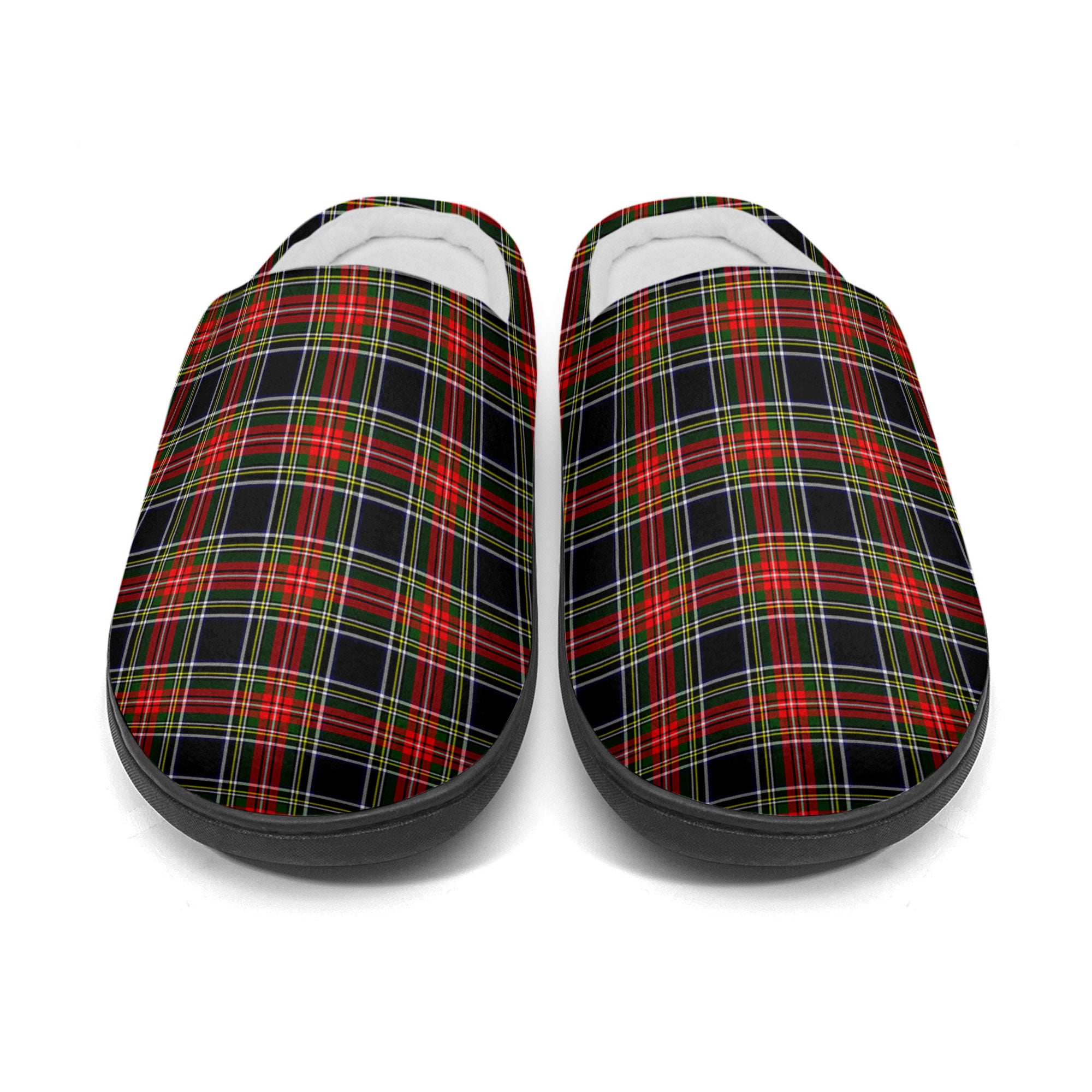 Stewart Black Tartan Slippers