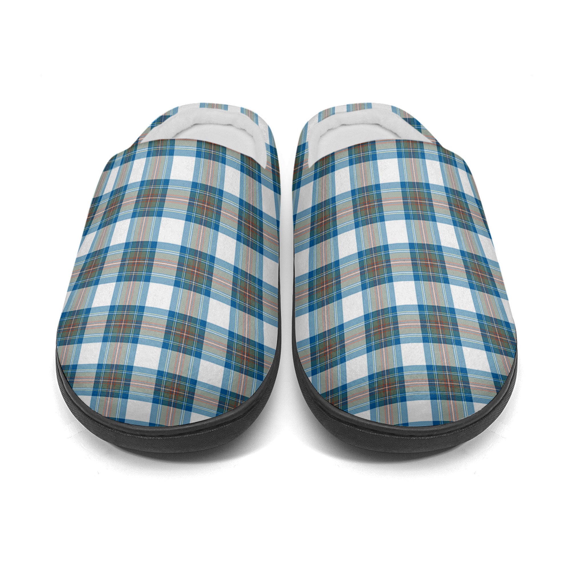 Stewart Muted Blue Tartan Slippers