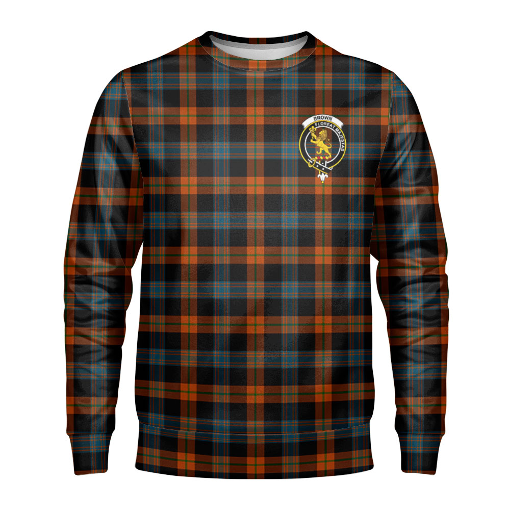 Brown Ancient Tartan Crest Sweatshirt