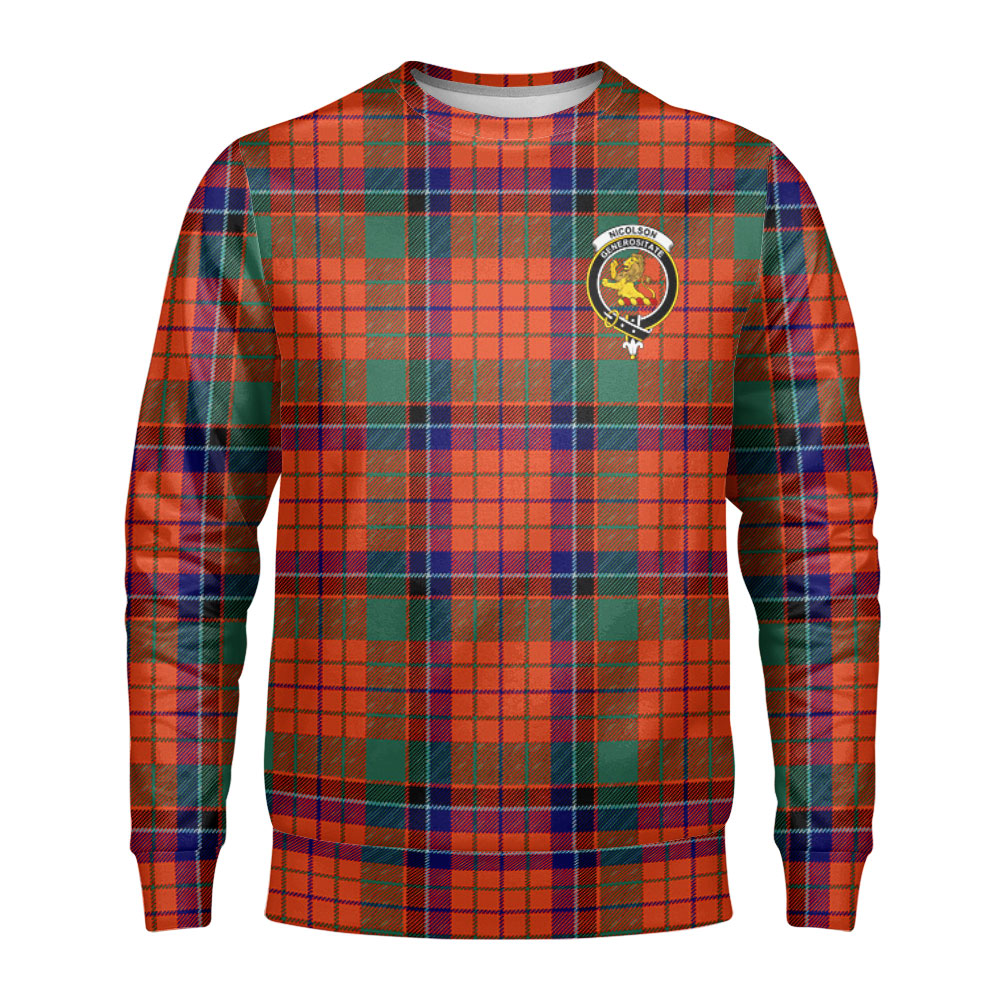 Nicolson Ancient Old Tartan Crest Sweatshirt
