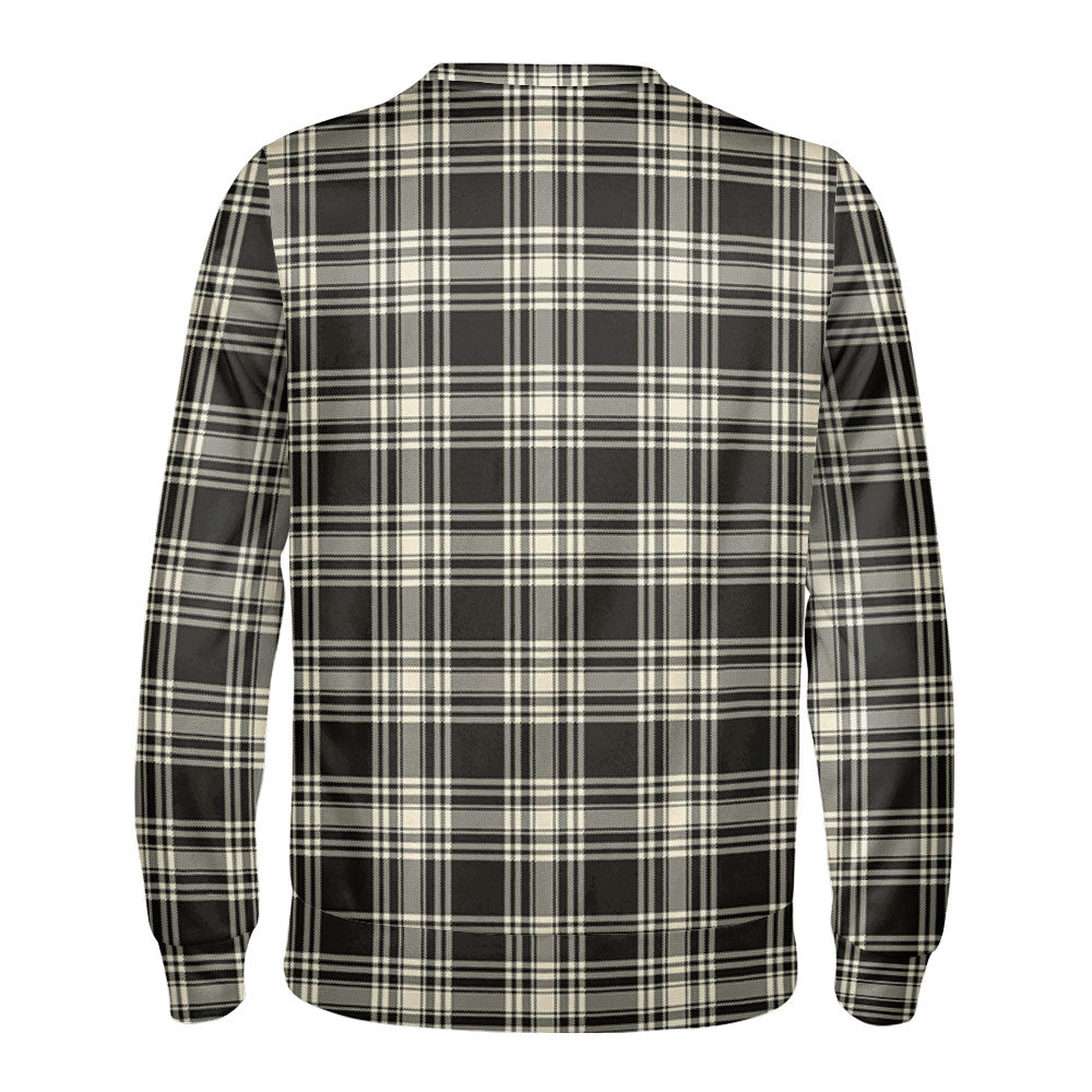 Menzies Black - White Ancient Tartan Crest Sweatshirt