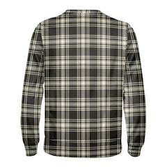 Menzies Black - White Ancient Tartan Crest Sweatshirt