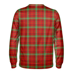 Morrison Red Modern Tartan Crest Sweatshirt