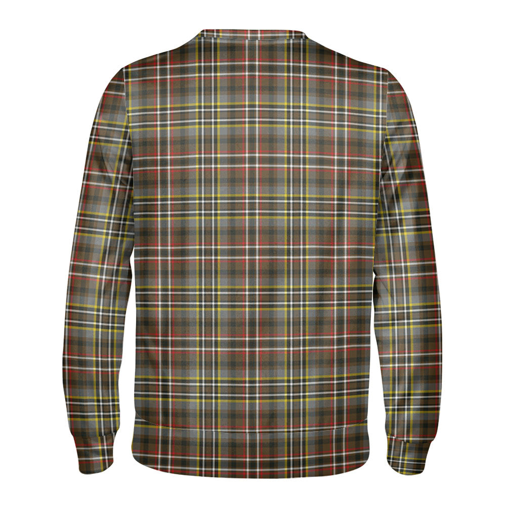 Scott Green Weathered Tartan Crest Sweatshirt