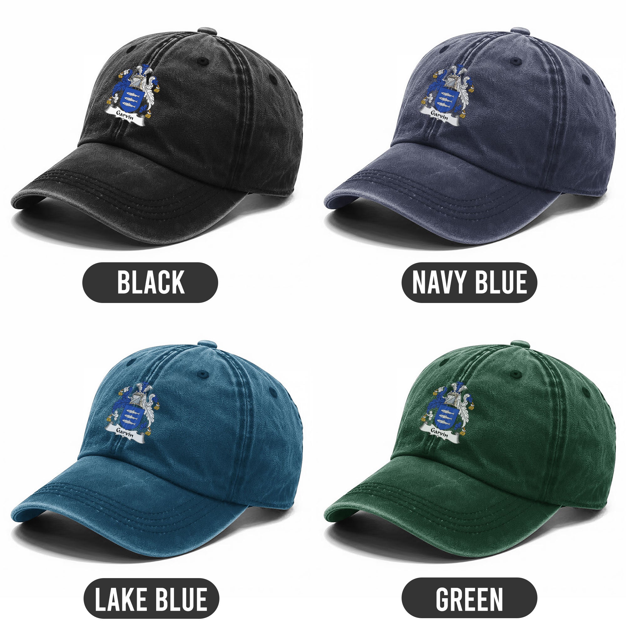 Garvin Coat of Arms 2 Washed Classic Cap