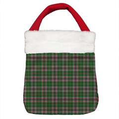 Gray Tartan Christmas Gift Bag
