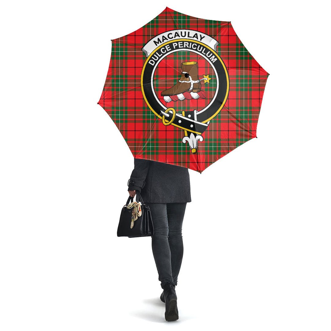 MacAulay Modern Tartan Crest Umbrella