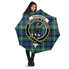 Davidson of Tulloch Tartan Crest Umbrella