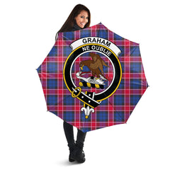 Graham of Menteith Red Tartan Crest Umbrella