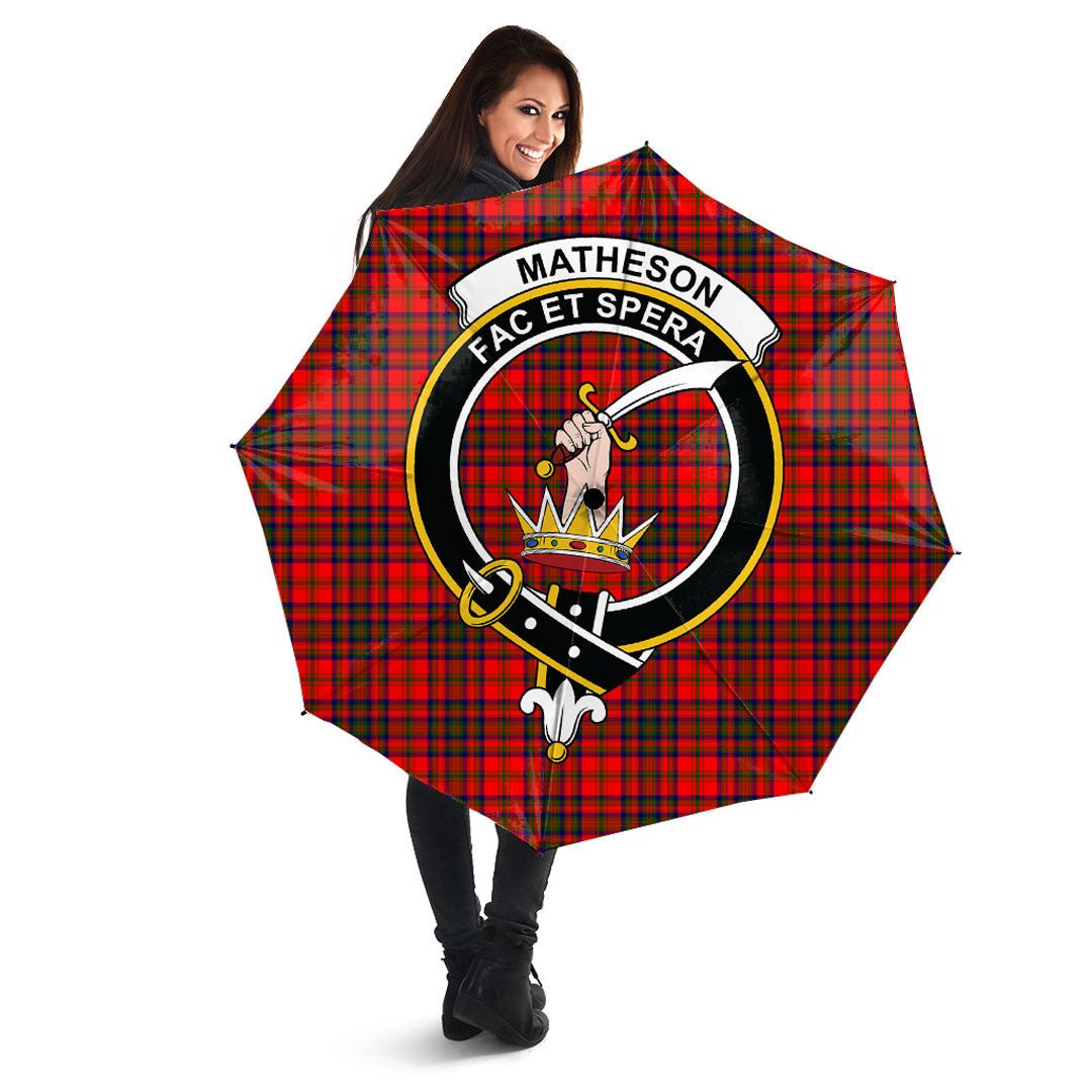 Matheson Modern Tartan Crest Umbrella