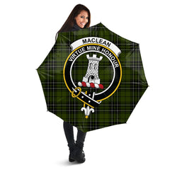 MacLean Hunting Tartan Crest Umbrella