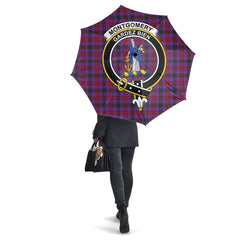 Montgomery Modern Tartan Crest Umbrella