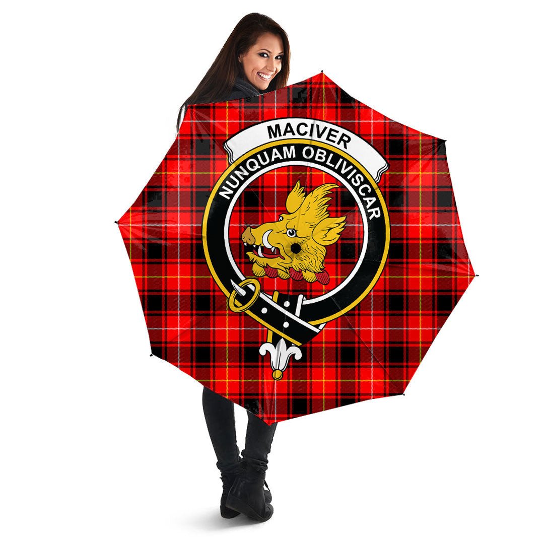 MacIver Modern Tartan Crest Umbrella