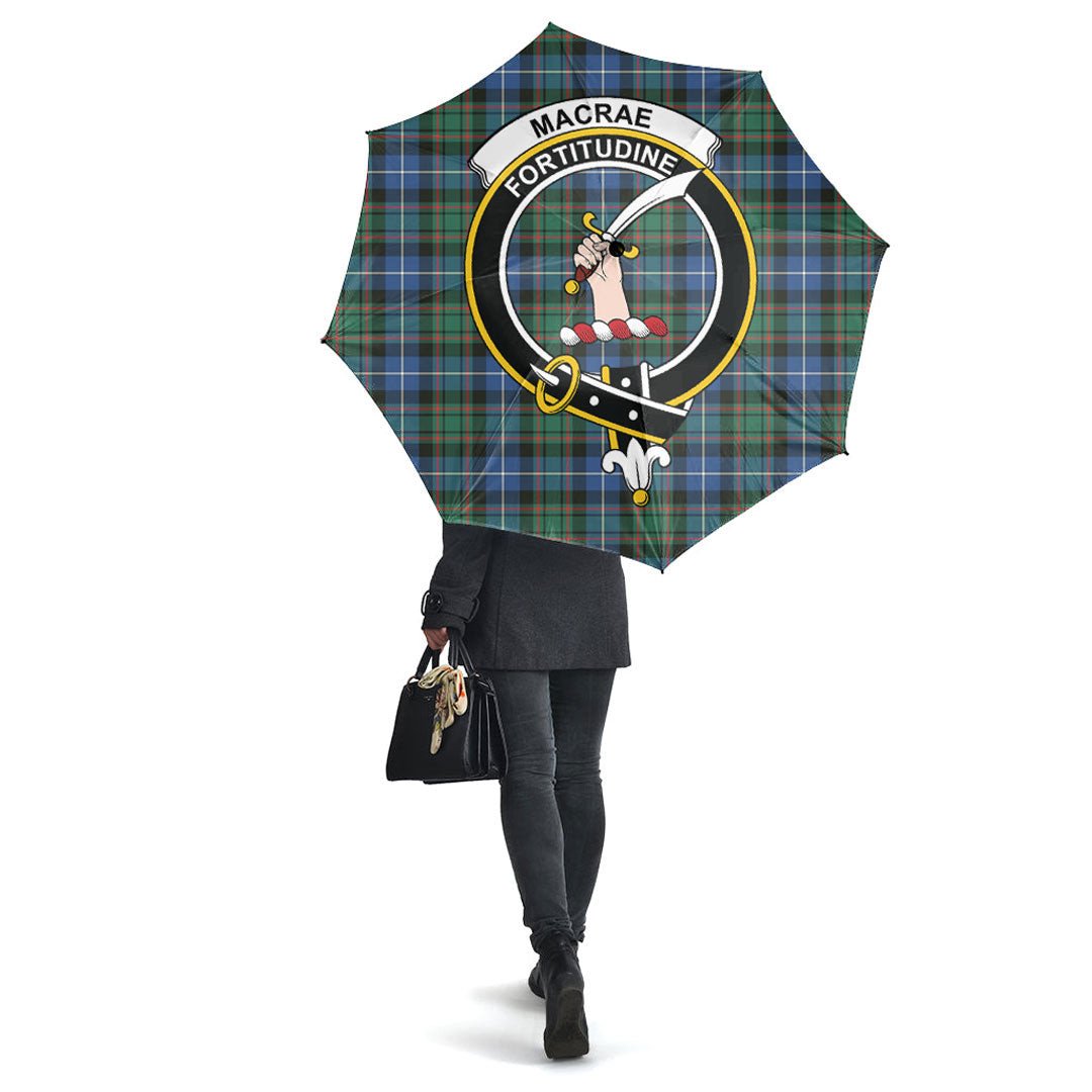 MacRae Hunting Ancient Tartan Crest Umbrella