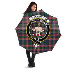 MacFarlane Hunting Modern Tartan Crest Umbrella