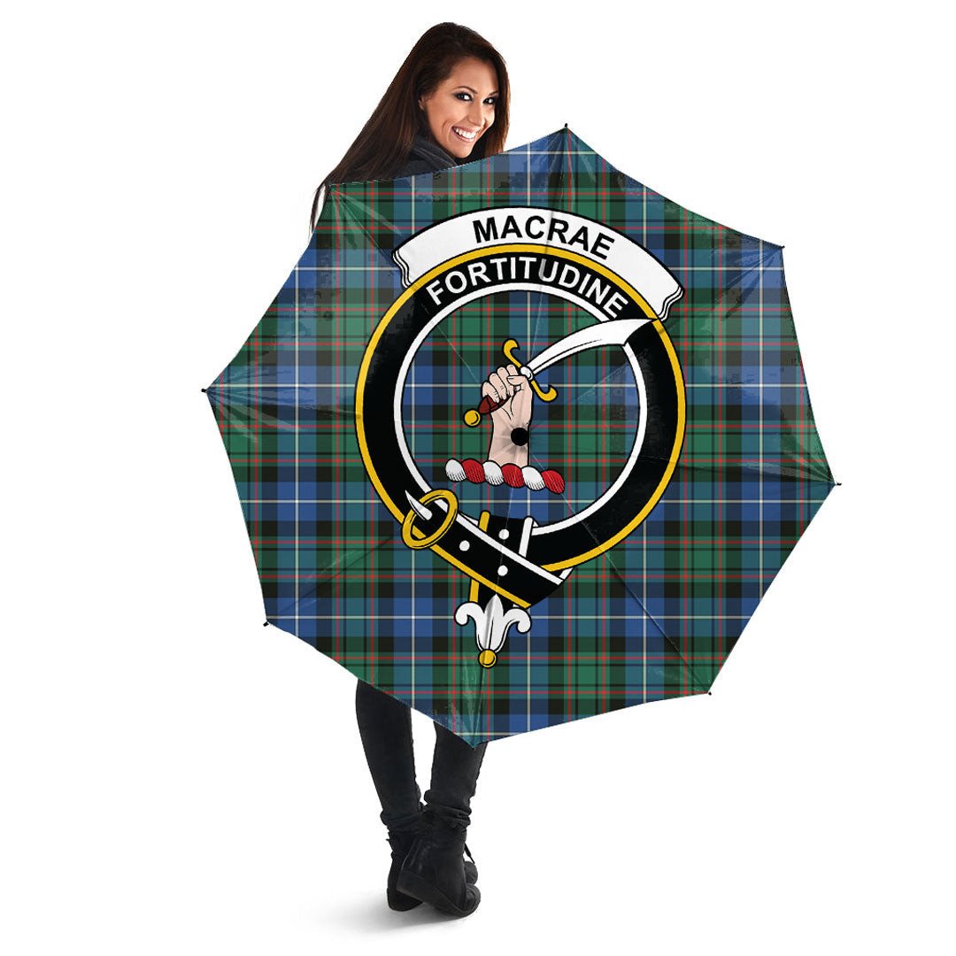 MacRae Hunting Ancient Tartan Crest Umbrella