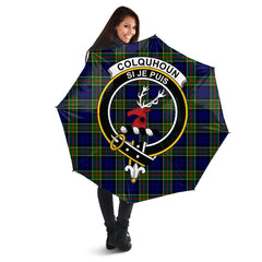 Colquhoun Modern Tartan Crest Umbrella