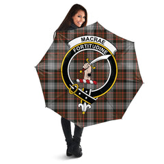 MacRae Hunting Weathered Tartan Crest Umbrella