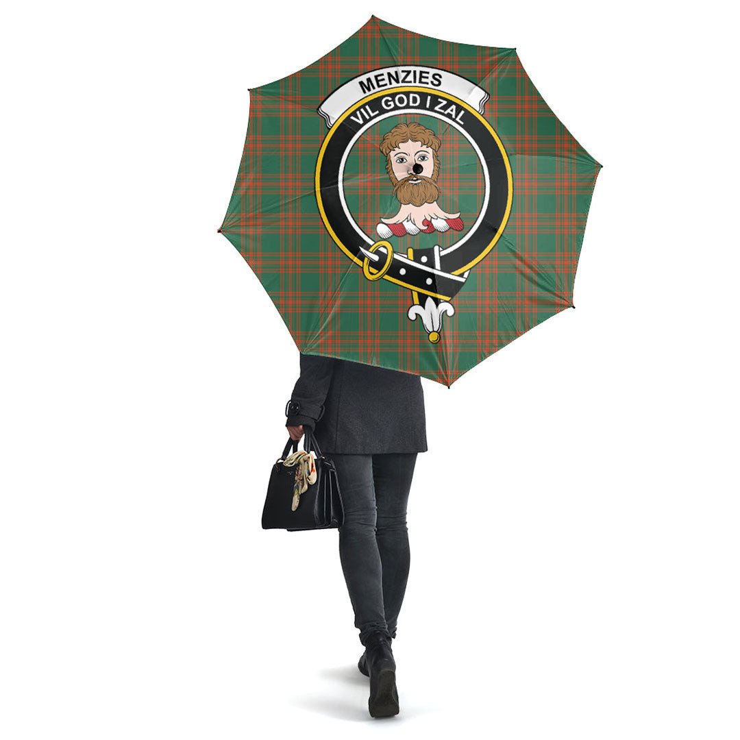 Menzies Green Ancient Tartan Crest Umbrella