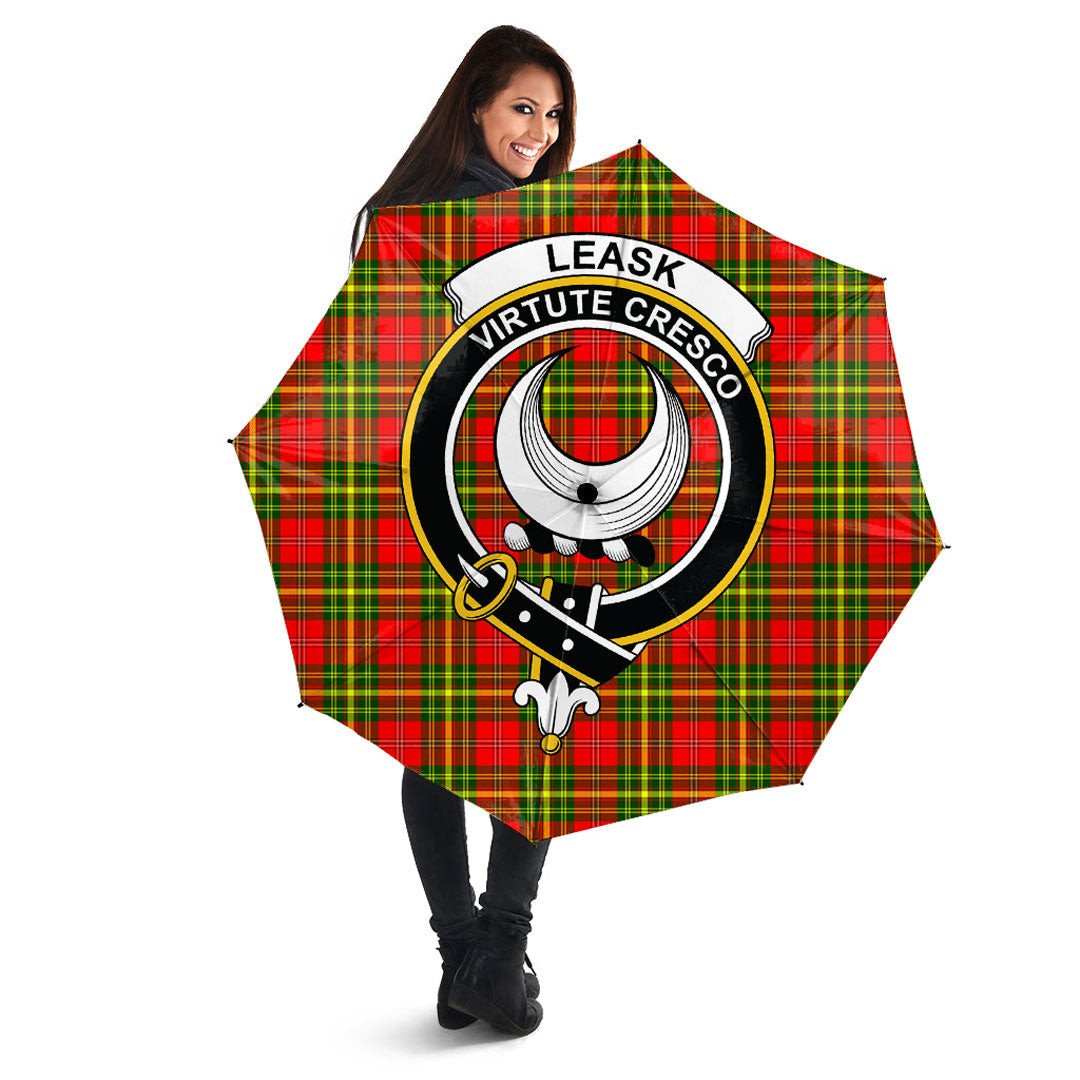 Leask Tartan Crest Umbrella
