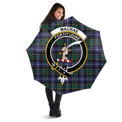 MacRae Hunting Modern Tartan Crest Umbrella