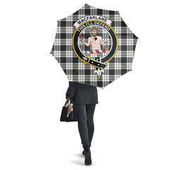MacFarlane Black White Ancient Tartan Crest Umbrella