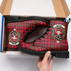 Murray of Tulloch Modern Tartan Crest Leather Boots