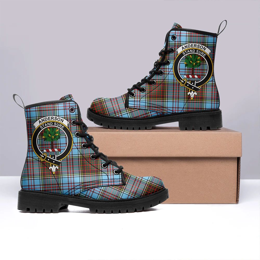 Anderson Ancient Tartan Crest Leather Boots