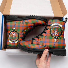 Ross Ancient Tartan Crest Leather Boots