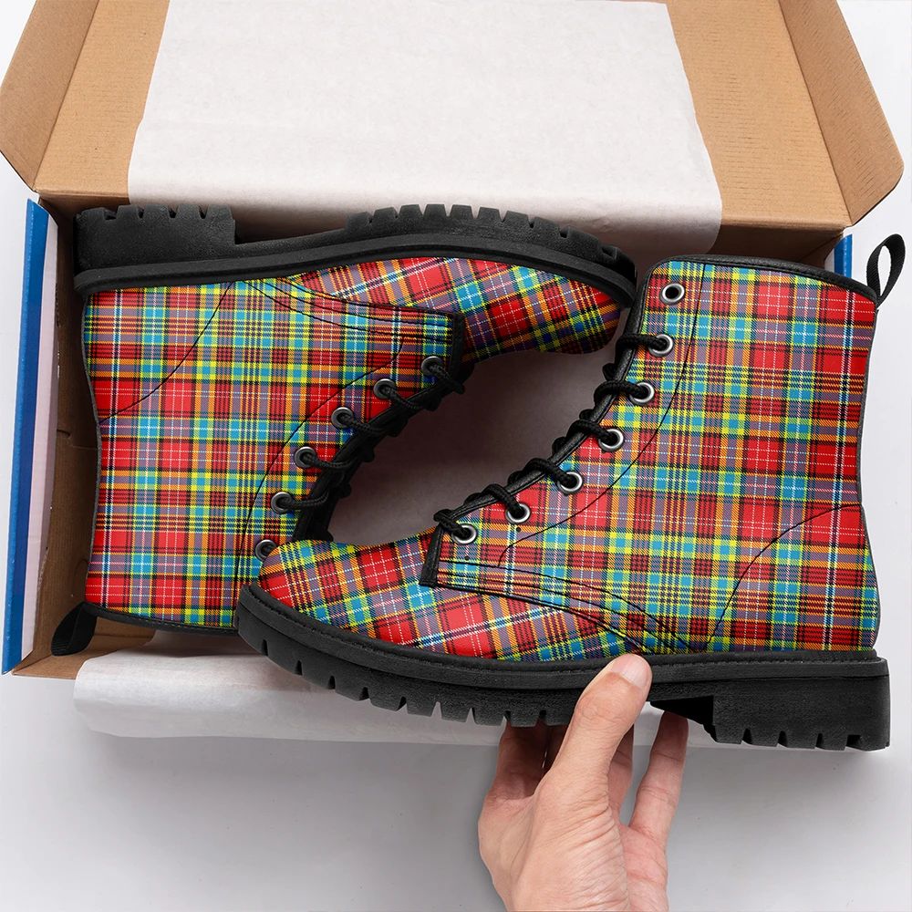 Ogilvie Tartan Leather Boots