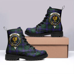 Sinclair Hunting Modern Tartan Crest Leather Boots