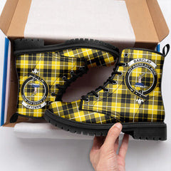 Barclay Dress Modern Tartan Crest Leather Boots