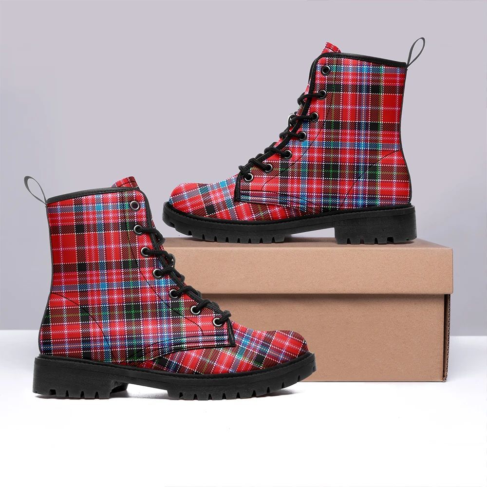 Aberdeen District Tartan Leather Boots