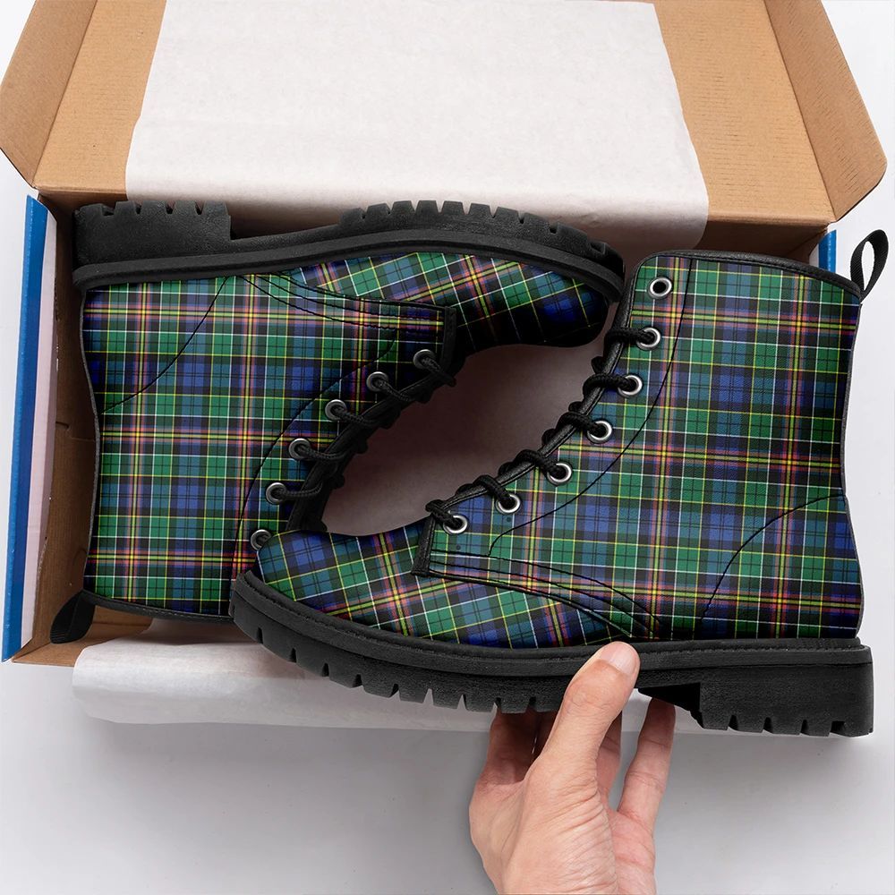 Allison Tartan Leather Boots