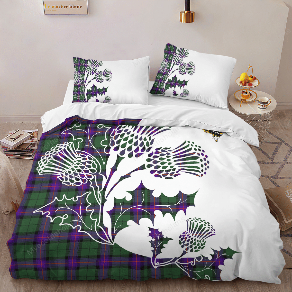 Armstrong Tartan Crest Bedding Set - Thistle Style