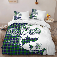 Bannerman Tartan Crest Bedding Set - Thistle Style