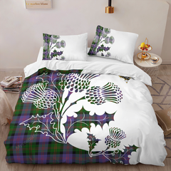 Blair Tartan Crest Bedding Set - Thistle Style